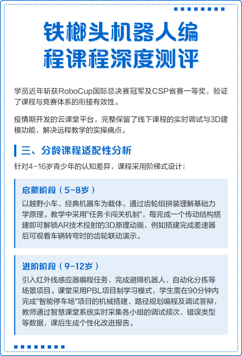 机器人编程课程怎么选?从启蒙到竞赛的完整学习路径解析